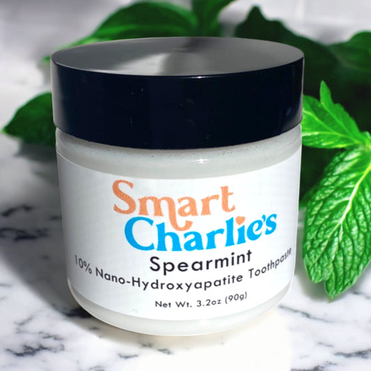 Organic remineralizing and whitening toothpaste safe for kids and adults.